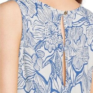 Lilly Pulitzer Blue White Floral Midi Dress
